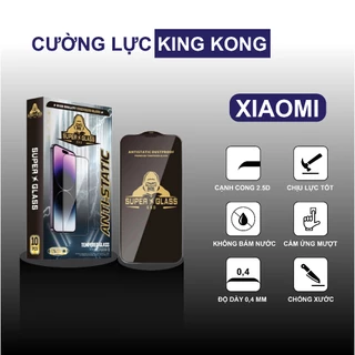 Kính cường lực Xiaomi Redmi 12/ Redmi 12C KingKong full màn, chống bám bụi, bám nước
