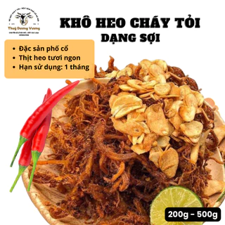 Khô heo cháy tỏi nhà làm dạng sợi thơm ngon ít béo nhiều đạm -  200g, 500g Dương Vương