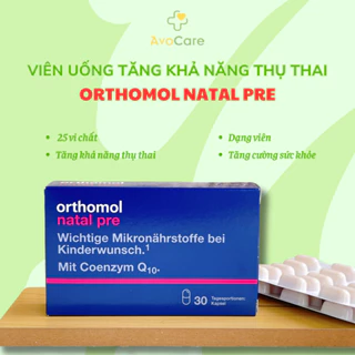 Viên uống tăng khả năng thụ thai cho phụ nữ Orthomol Pre hộp 30 viên PHÂN PHỐI CHÍNH HÃNG, CÓ TEM PHỤ TIẾNG VIỆT