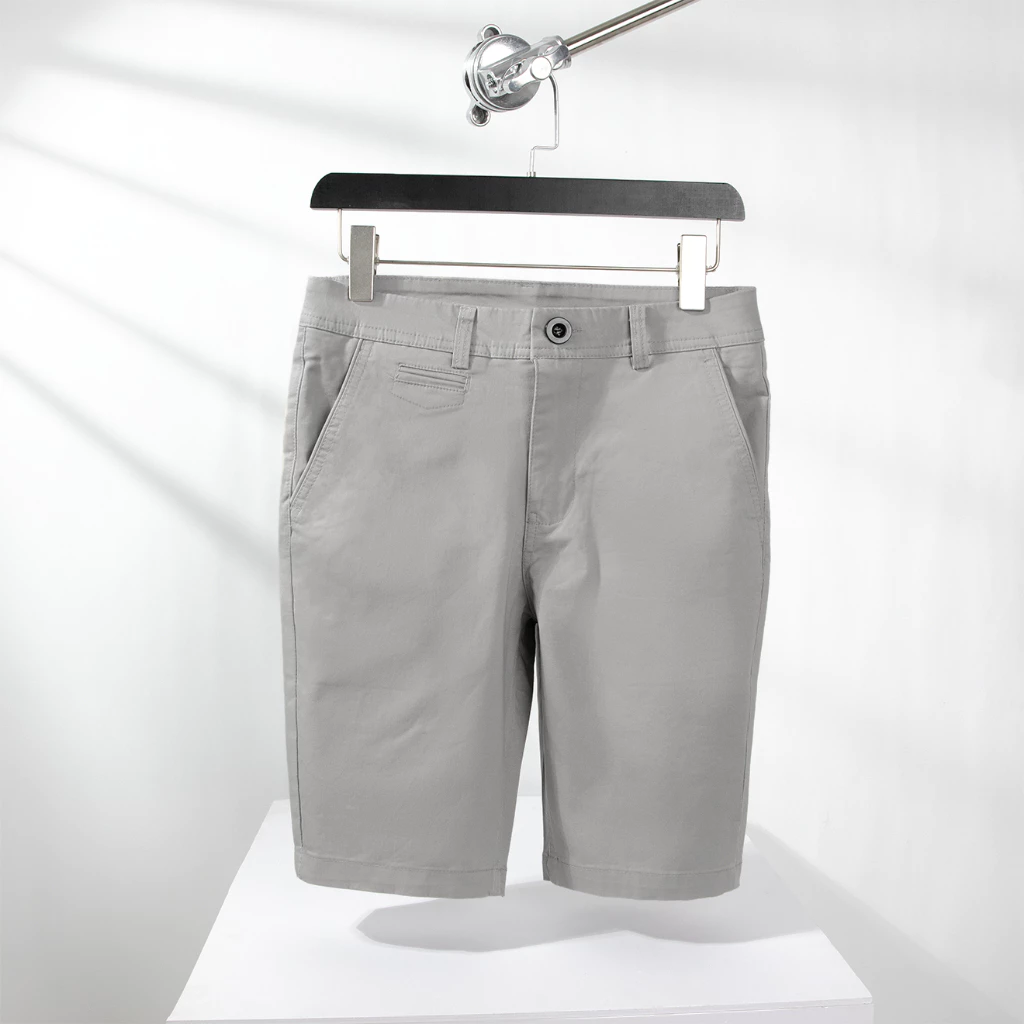 Quần short kaki nam basic Wash co giãn 4 chiều mềm mịn không xù lông - QS05