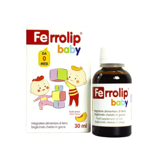 Sắt Ferrolip Baby - Sắt hữu cơ, sắt amin cho bé dạng siro vị đào thơm ngon, 30 mL