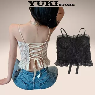 Áo Bra Hai Dây Phối Ren Hở Lưng Gợi Cảm YUKI STORE 2236