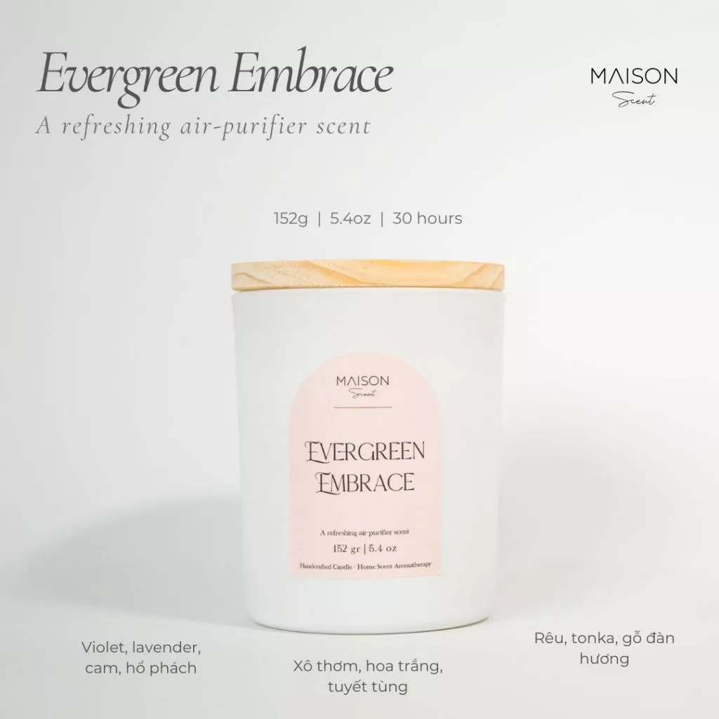 Nến thơm thủ công Maison Scent Evergreen Embrace - Quà tặng cao cấp