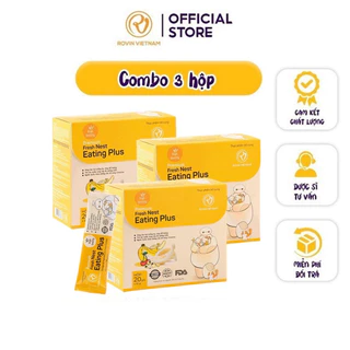 [Combo 3 hộp] Thanh Yến Tươi Eating Plus Hộp 20 gói Giúp Trẻ Hết Biếng Ăn, Tăng Sức Đề Kháng - Rovin VietNam