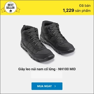 Giày leo núi dã ngoại cho nam DECATHLON quechua nh100 mã 8756701