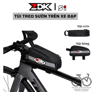 Túi xe đạp thể thao ZDK S1, túi đựng đồ dùng treo khung xe đạp, mẫu vải da kháng nước, dày dặn, chuẩn form