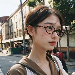 Gọng kính oval hot girl Hàn Quốc