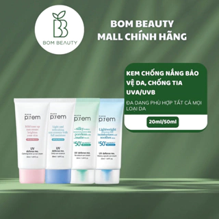 [Mã INBAU154 giảm 15K đơn 99K] (bombeauty) Kem chống nắng Make prem UV defense me 20ml/50ml