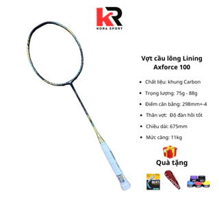 Vợt cầu lông Lining Loại 1, vợt cầu lông khung carbon căng sẵn 10kg - 11kg phù hợp với người mới chơi và chơi phong trào