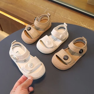 Dép sandal quai trơn cho bé trai bé gái mũi cao chống vấp đế sần chống trượt mềm nhẹ sz 16-20 Giày của bé 365