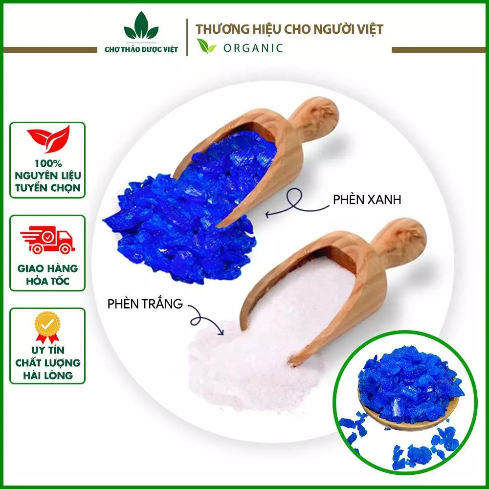 Phèn xanh, phèn chua 1kg, hàng sạch đẹp, không lẫn cát - Chợ Thảo Dược Việt