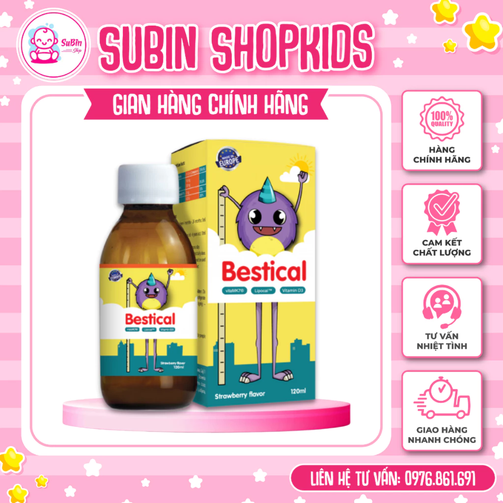 Bestical 💥 CHÍNH HÃNG 💥 Viên uống bổ sung Canxi vitamin D3 + K2 giúp xương và răng chắc khỏe tăng chiều cao