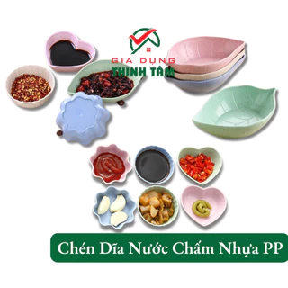 [THỊNH TÂM] Chén Dĩa Nước Chấm Nhựa PP Lúa Mạch Đủ Kiểu