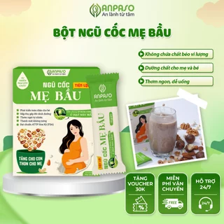 Ngũ Cốc Bầu Giàu Dinh Dưỡng Anpaso - Bột Sữa Ngũ Cốc Hạt Óc Chó Hạnh Nhân Giàu Vitamin Không Đường Tiện Lợi Hộp 360g