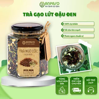 Trà Gạo Lứt Đậu Đen Hoa Nhài Apaso Giúp Giải Nhiệt - Trà Giảm Cân Gạo Lức Huyết Rồng Tâm Sen Giúp Ngủ Ngon Hộp 350g