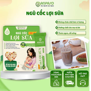 Ngũ Cốc Lợi Sữa Cho Mẹ Sau Sinh Anpaso - Ngũ Cốc Dinh Dưỡng Bổ Sung Vitamin Và Dinh Dưỡng Cho Mẹ Và Bé Hộp 20 Gói