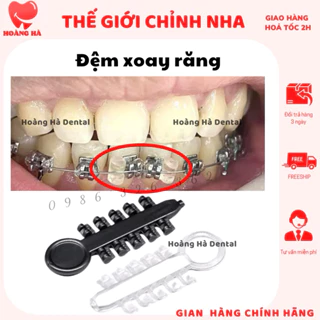 Túi 10 thanh Nút đệm xoay truc răng Đệm xoay răng chỉnh nha niềng răng