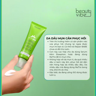 Hàng CTY - Kem phục hồi dành cho da dầu mụn BABÉ Stop AKN REPAIRING MOISTURISER 50ml