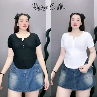 Áo thun bigsize nữ ngắn tay vạt bầu dáng croptop chất gân tăm mịn mát co giãn thời trang thanh lịch đơn giản- G13