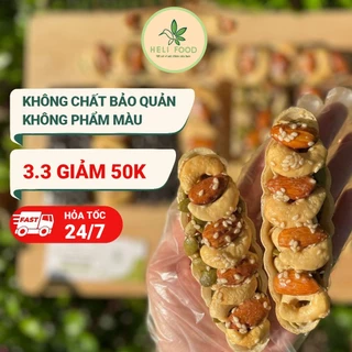 Bánh Thuyền Mix Hạt Dinh Dưỡng Siêu Hạt, Eat Clean, Ăn Kiêng, Hỗ Trợ Giảm Cân Không Đường Kính - Mai Loan HeliFood