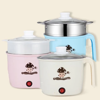 Nồi lẩu điện Mini, Ca Mỳ 1,8L Kèm lồng hấp nhựa cao cấp - Tâm Phúc Foods