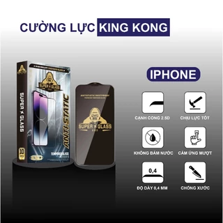 Kính cường lực iphone x/xs/xsmax/xr KingKong full màn, chống bám bụi, bám nước