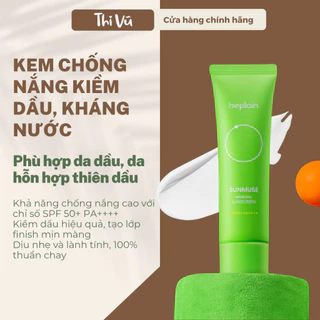 (XANH LÁ) Kem Chống Nắng Kiềm Dầu, Kháng Nước Beplain Sunmuse Mineral Sunscreen SPF50+ PA++++ 50ml - Thi Vũ