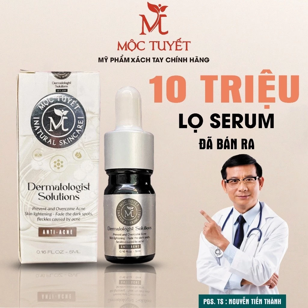 Serum giảm mụn thâm rỗ Mộc Tuyết Skin 7 Days 5ml công dụng 5 trong 1 hiệu quả sau 7 ngày sử dụng