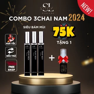 Combo 3 chai nước hoa nam 10ml MỚI HOT - Kèm Quà Tặng - Nam tính, Tươi mát, Mạnh mẽ - Seelab