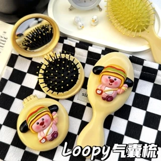 Lược Massage Lược Gấp Gương Lược Loppy Ba Lô Hải Ly Dễ Thương Mini