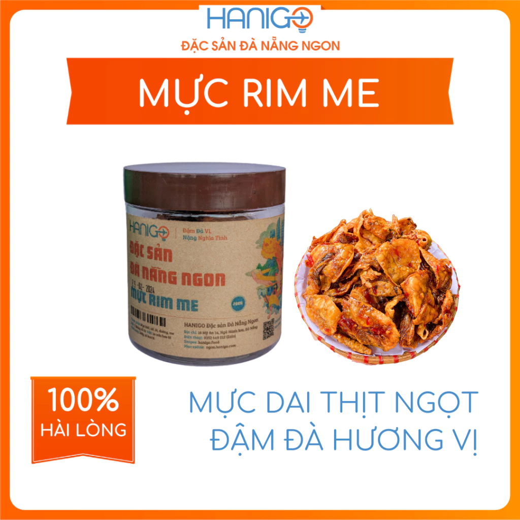 Mực rim me Đà Nẵng Ngon - Mực lớn nguyên con thơm ngon - HANIGO Đặc sản Đà Nẵng Ngon