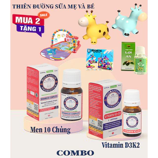 Combo 1 hộp Men vi sinh 10 chủng BioAmicus Complete và 1 vitamin D3K2MK7 Bioamicus