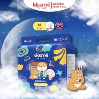 Tã bỉm quần KISSME đủ size M44/L42/XL40/2XL36/3XL34 siêu bo mông thấm hút tới 500ml  - MILIO