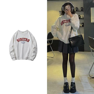 Áo sweater 52ReTroHZ logo thêu basic 380gsm