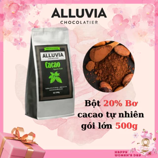 Alluvia | Bột cacao nguyên chất không đường dòng thượng hạng 20% bơ cacao 100% tự nhiên túi 500 gram