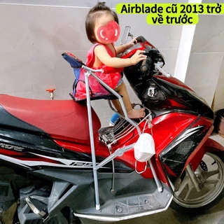 (Freeship) Ghế cho bé ngồi xe Airblade cũ từ năm 2013 đổ về trước, Ghế đi xe máy , ghế ga xếp sắt sơn tĩnh điện