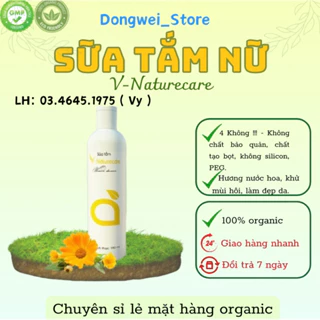 Sữa tắm V-naturecare-Hương thơm tự nhiên,giữ ẩm tốt cho da- 190ml/chai-100% nguyên liệu từ thiên nhiên