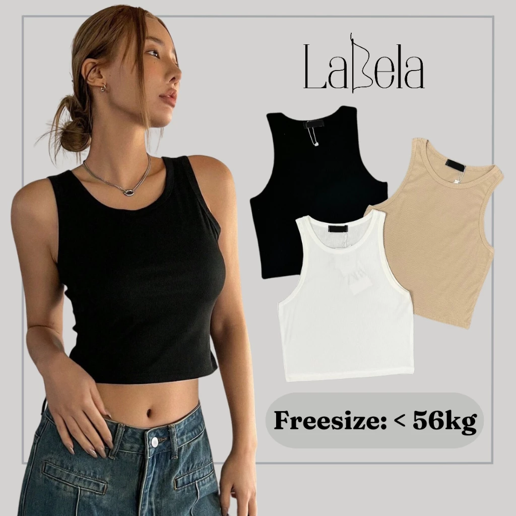 Áo Croptop Ba Lỗ LABELA, Áo Sát Nách Nữ Ôm Body Năng Động 114