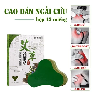 Hộp 12 Miếng Cao Dán Ngải Cứu Giảm Đau Cổ Vai Gáy