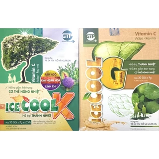 Bột sủi thanh nhiệt ICECOOL hương dưa gang, xoài - Hỗ trợ thanh nhiệt, giải độc, mát gan