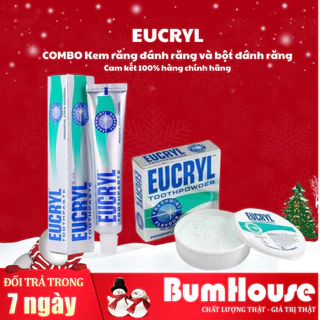 COMBO Bột đánh Răng + Kem Đánh Răng Hương Bạc Hà EUCRYL