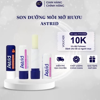 Son dưỡng môi mỡ hươu Astrid xanh trắng Lip Balm 4,7g