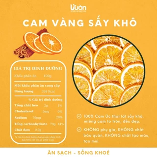 CAM VÀNG THÁI LÁT SẤY KHÔ TO TRÒN, PHA TRÀ CAM QUẾ, NƯỚC DETOX GIẢM CÂN, TRANG TRÍ, DECOR PHÒNG 100GR - VƯỜN ORGANIC