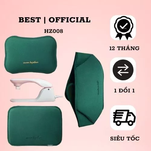 Túi Chườm Nóng Sưởi Ấm + Xỏ Tay + Đai Bụng Bản 2024  HZ008 - Sơi Nhung Itali Giữ Ấm Lên Đến 8h- Sạc Chông Cháy Nổ