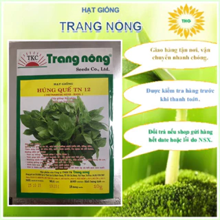 Hạt giống rau húng quế thơm (húng chó) Trang Nông gói 10gr