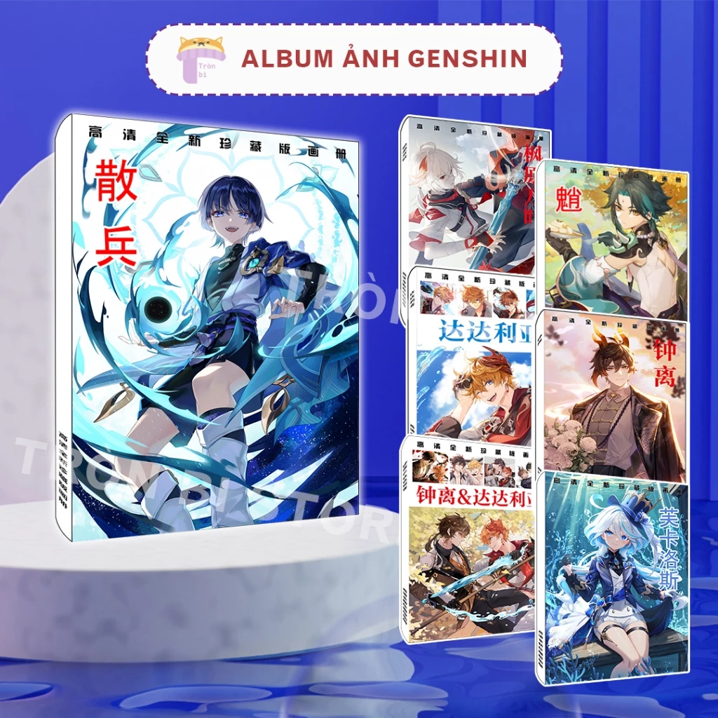 Album ảnh, bộ sưu tập ảnh HD, artbook Genshin Impact 14x21 cm 64 trang Scaramouche, Kazuha, Xiao, Zhongli, Childe, Yae,.