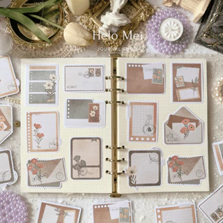 Bộ 22 giấy ghi chú hình lá thư cổ điển trang trí sổ, journal, scrapbook