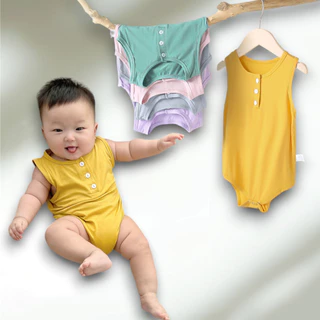 Bộ bodysuit, bodychip sơ sinh bé trai bé gái chất liệu thun lạnh mềm mát size 4-15kg