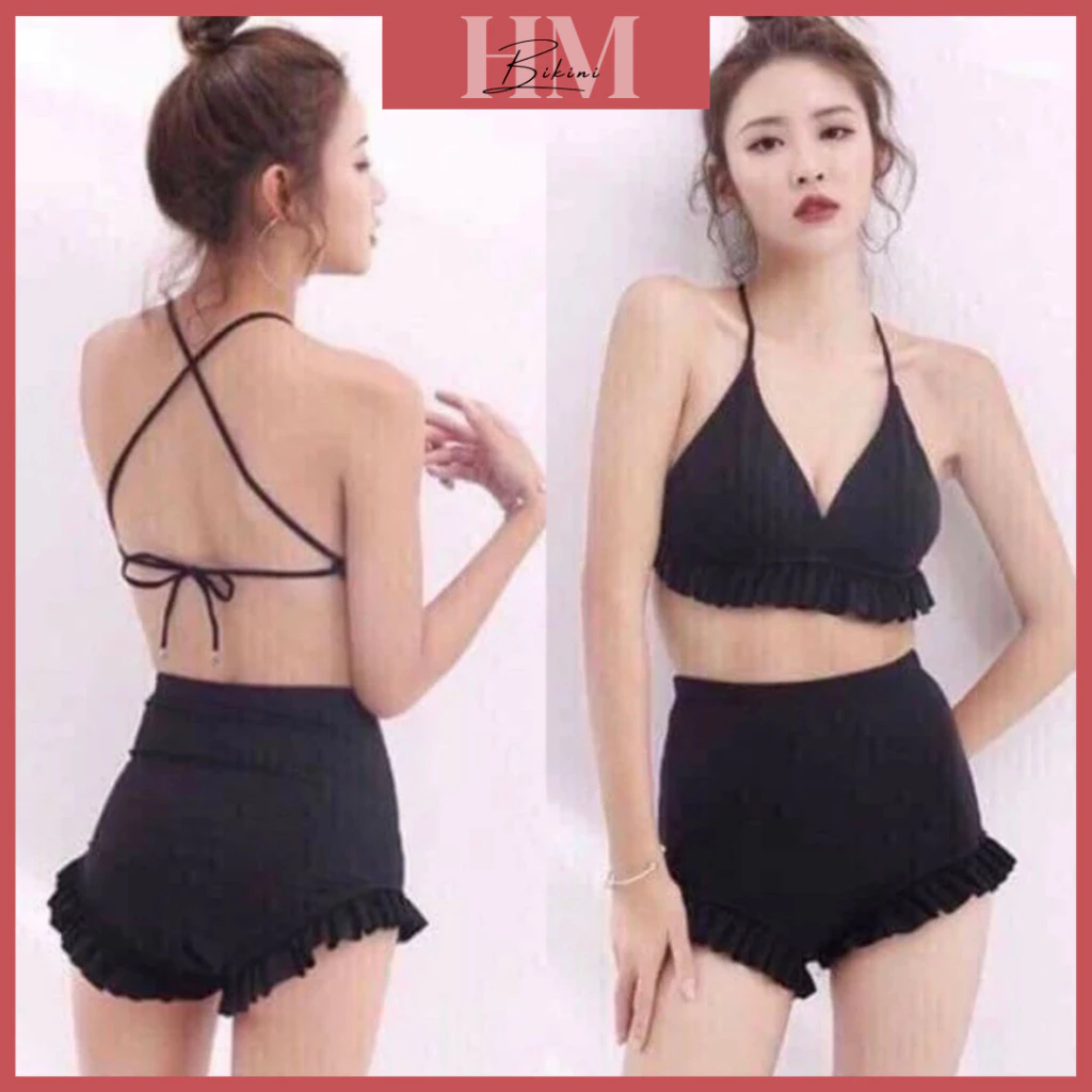Bikini đồ bơi đi biển 2 mảnh bèo nhún( hàng có sẵn)