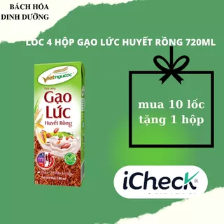 [Lốc 4 Hộp 180ML] Sữa Ngũ Cốc Gạo Lức Huyết Rồng Việt Ngũ Cốc